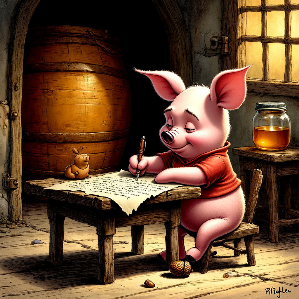 "Кляуза на Винни-Пуха", иллюстрация создана сетью Шедеврум