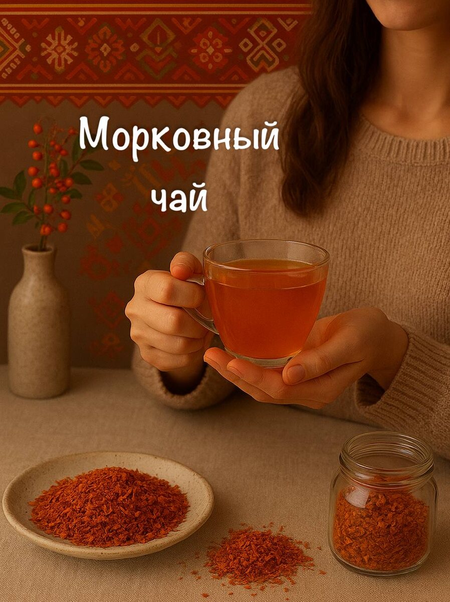 Сначала я удивилась: «Морковь можно заваривать?!» Но за этой идеей скрывается целая традиция. Морковь сушили в печи и заваривали вместо дорогого заморского чая. Так находчиво спасались в периоды дефицита.