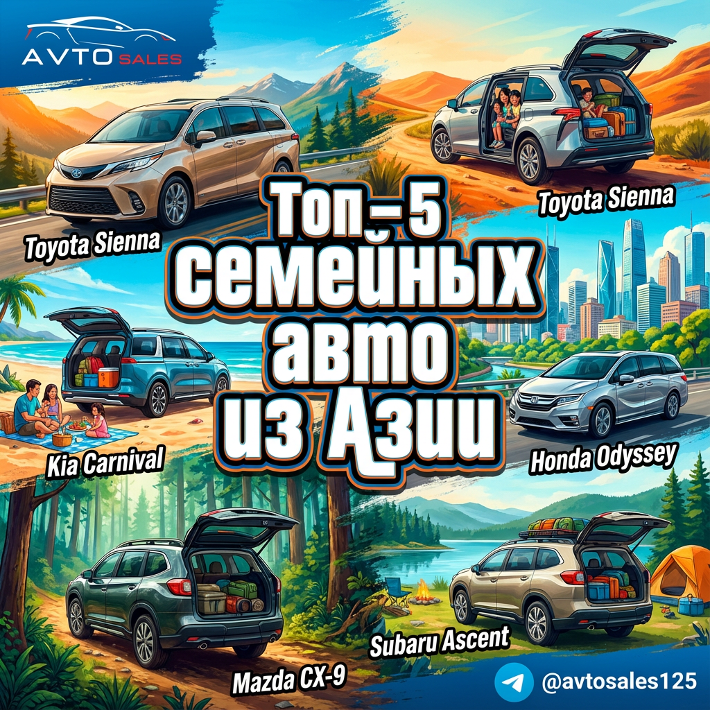    Топ-5 семейных авто из Азии 2025: надёжность, простор и комфорт на дороге Авто Сейлс