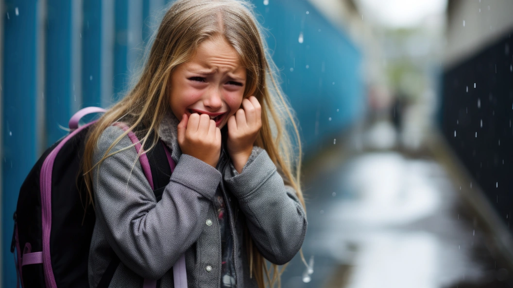 Девочка плачет
