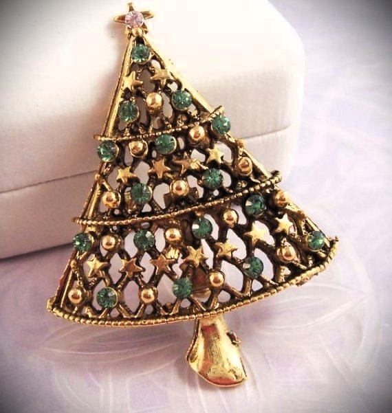 1. Броши в виде новогодних елей. Из открытых источников, коллажи авторские.