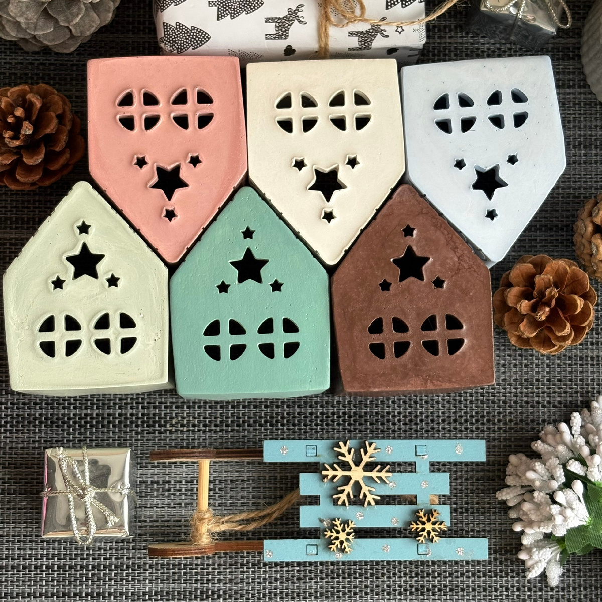 Подсвечники "Пряничные домики"