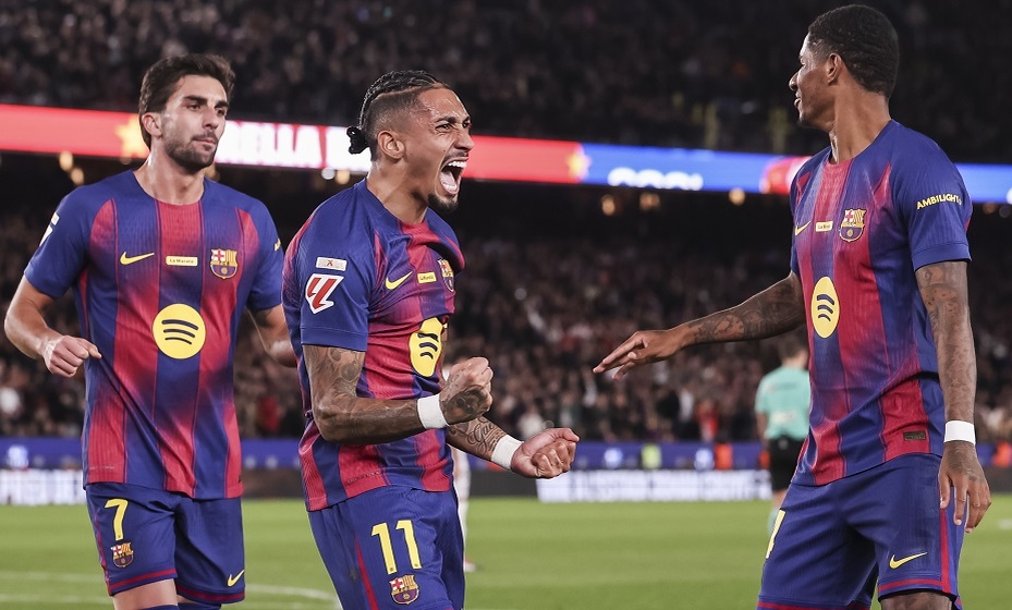    Дубль Рафиньи принес победу «Барселоне» в матче с «Осасуной». Фото: Global Look Press