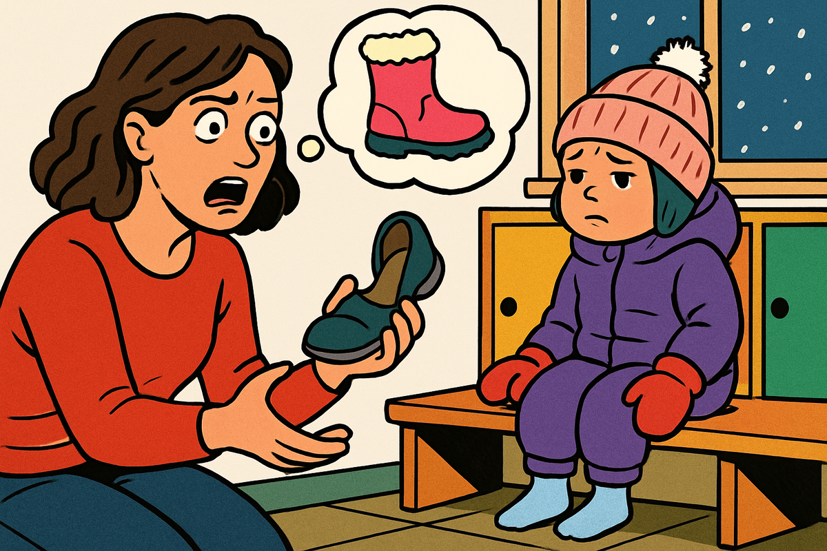 Пришли в детский сад в сапогах за 6000 рублей, а уходим - босиком. Кто виноват - не ясно, все молчат