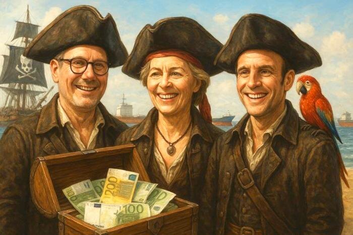 Три уголовных плана ЕС и пиратские рейды США — неделя международного беспредела. Обложка © Chat GPT