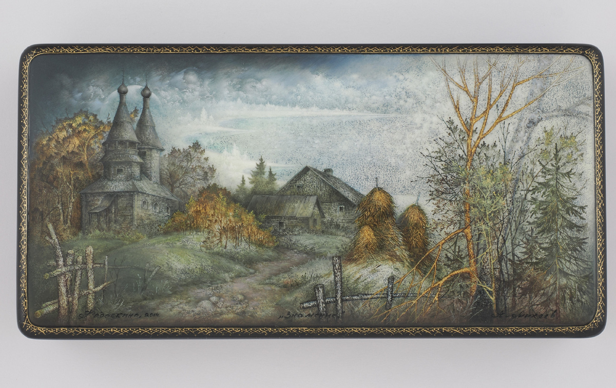 Александр Михеев. Шкатулка «Знамение». Федоскино. 2019. Частное собрание Бориса Коновалова