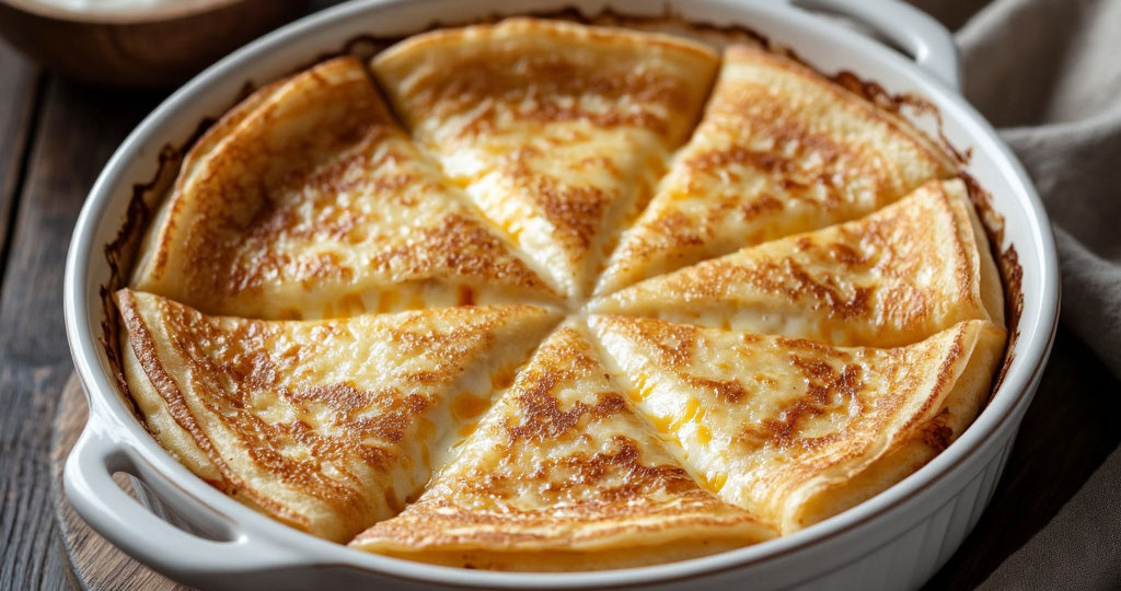 🍽️ Блинная запеканка с фаршем и сырным соусом бешамель: сытное блюдо для всей семьи 🍽️ Домашние рецепты.