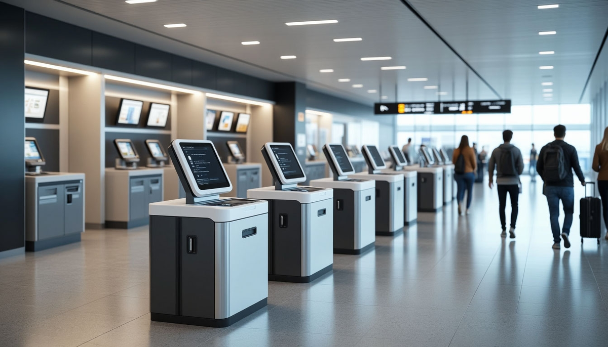 В международном аэропорту «Курумоч» заработали автоматизированные стойки для сдачи багажа