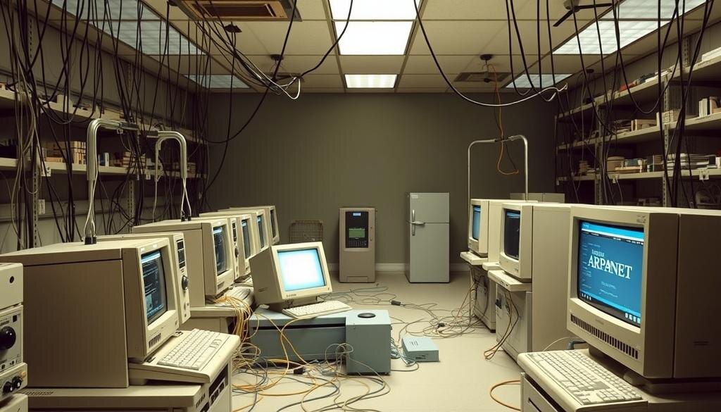    Изображение, иллюстрирующее интересную эволюцию технологий интернета