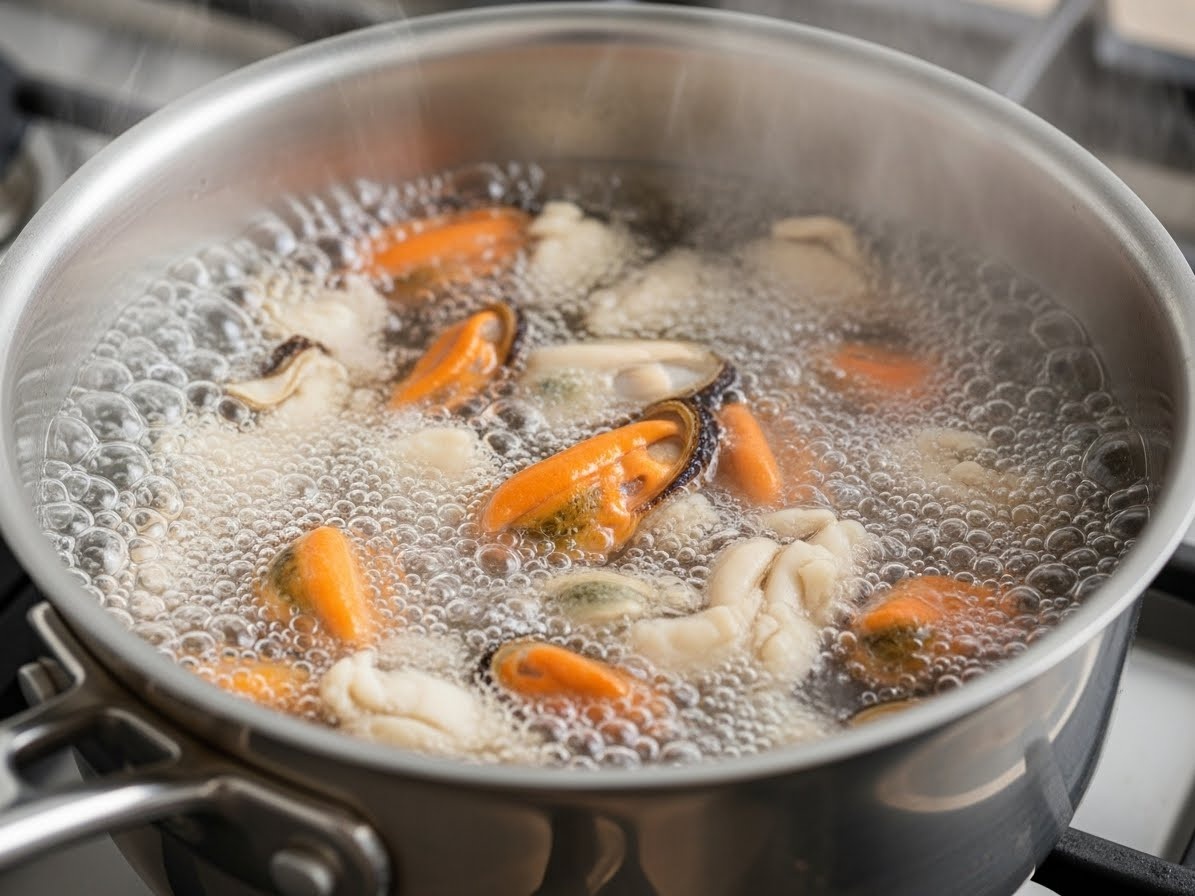 Подготовка мидий