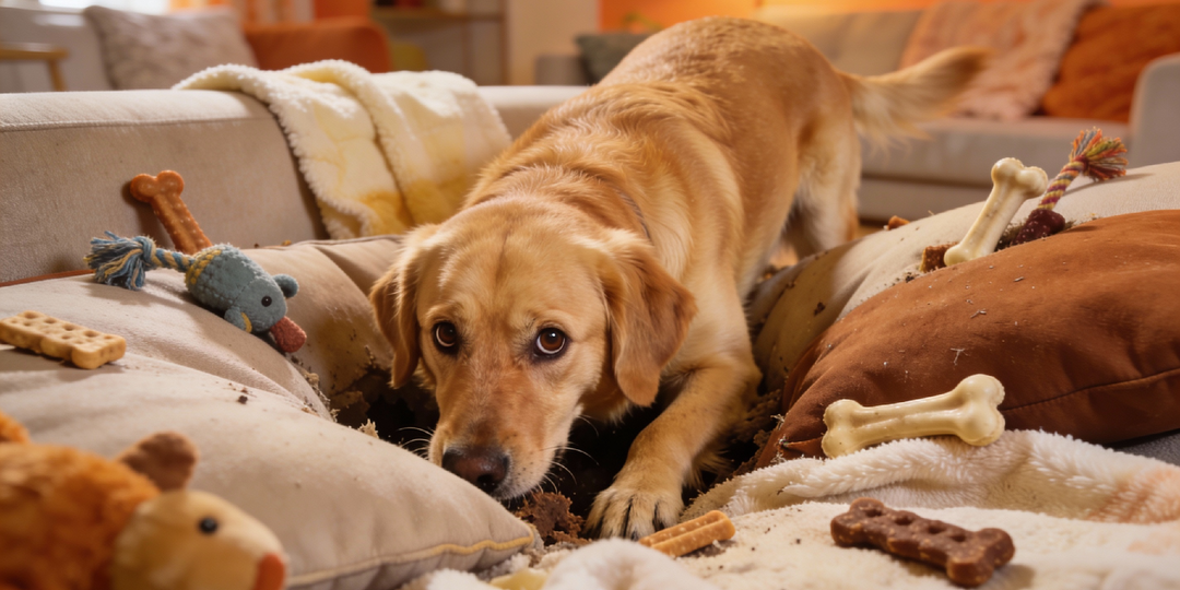 Зачем собака «закапывает» кость в диване? (Инстинкт, который свел с ума миллионы хозяев)