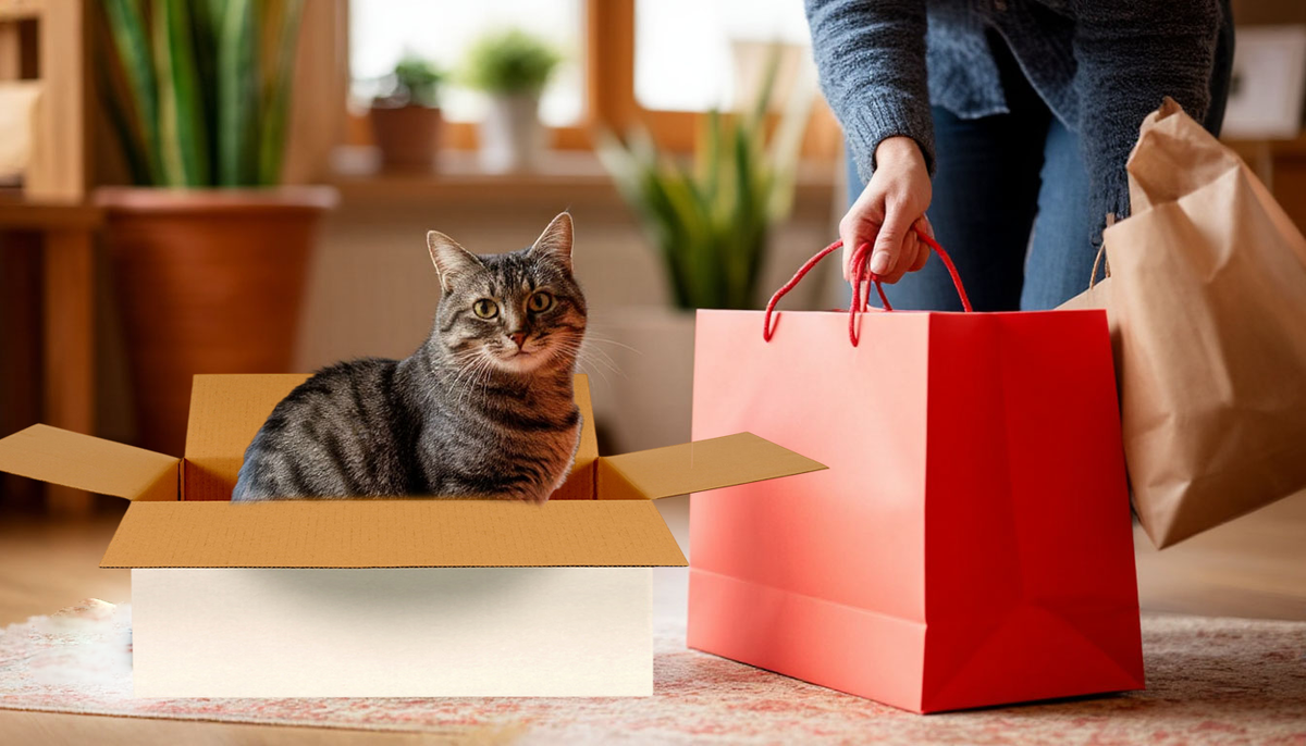 Кошка в коробке