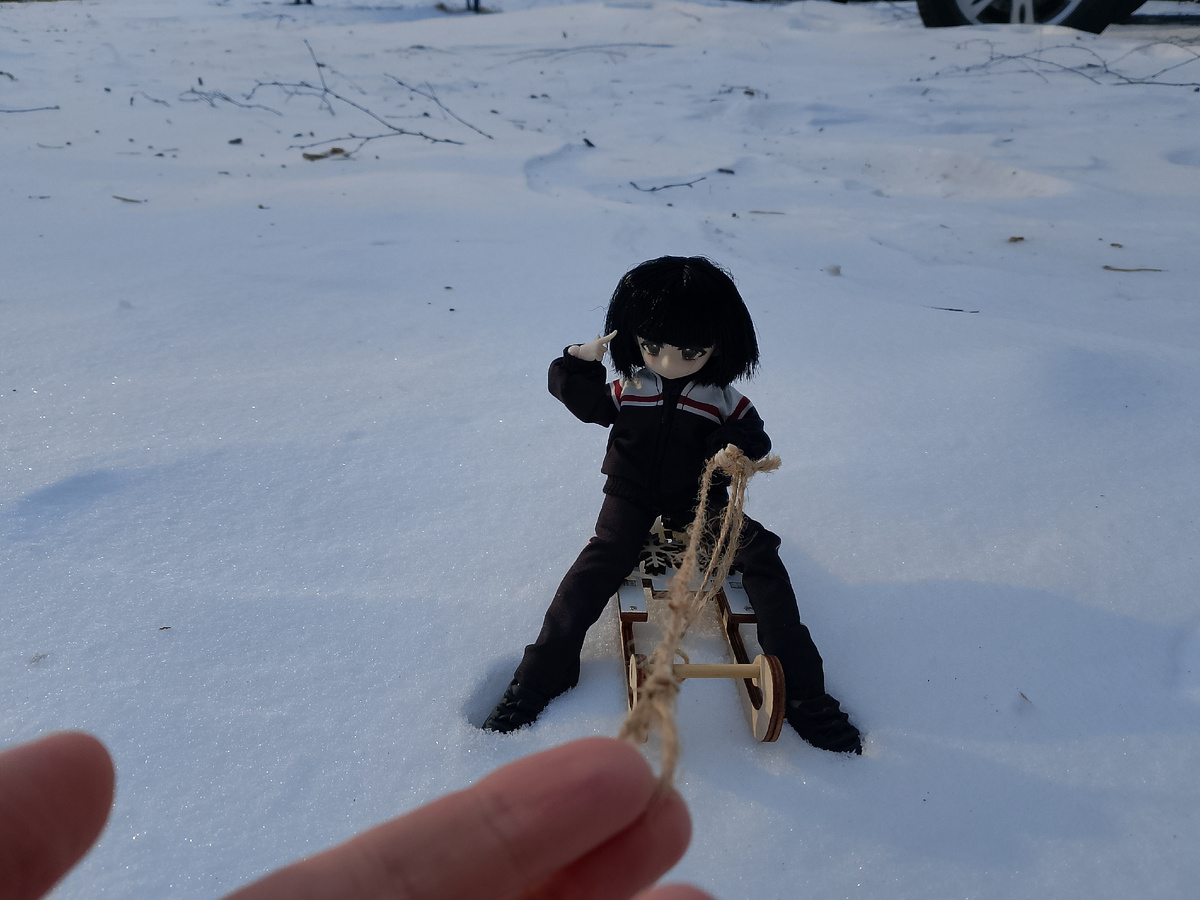 Кто ж в такую погоду на санках-то катается? 