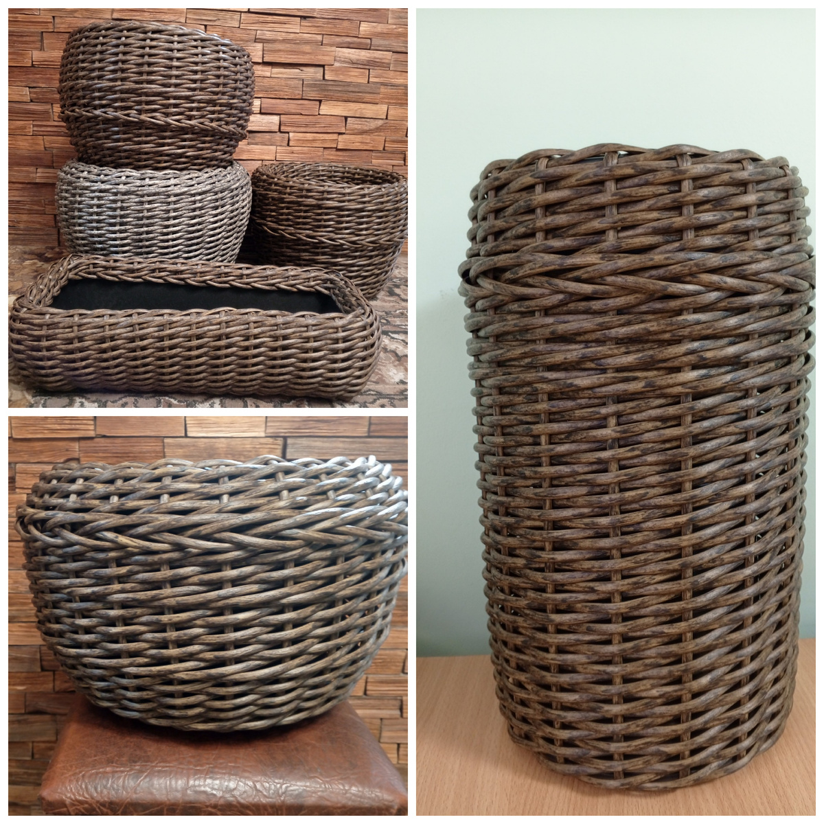 Кашпо из ротанга. Фото автора