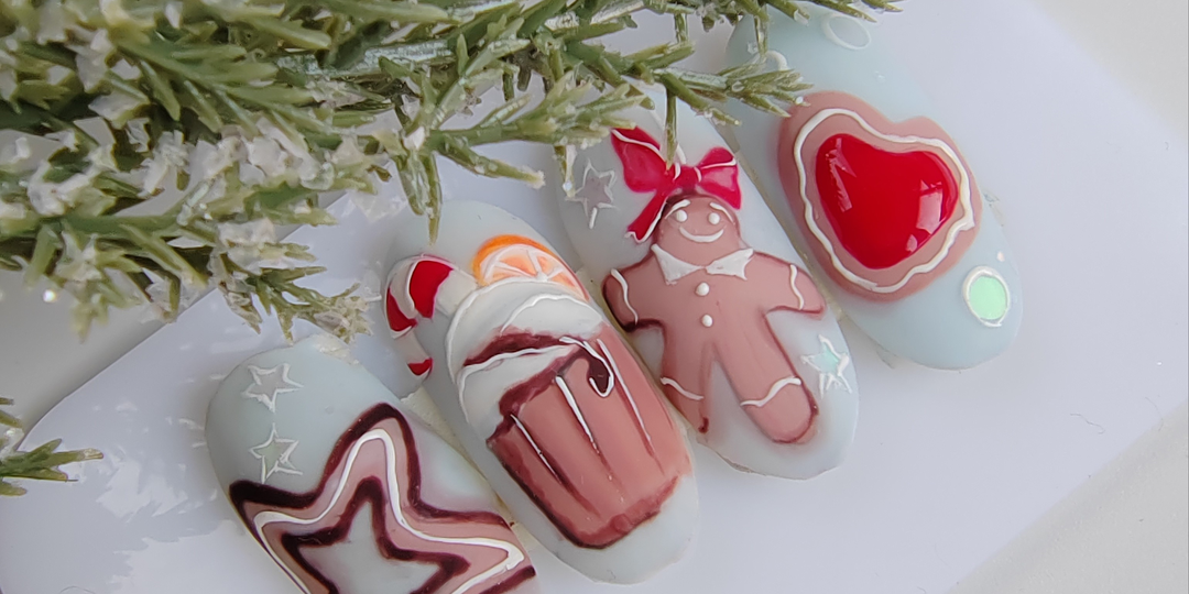 Новогодние дизайны для маникюра