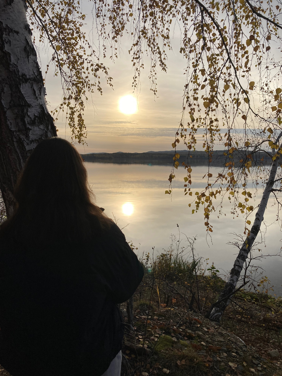 Закат. Октябрь 2025г. Озеро Увильды. 