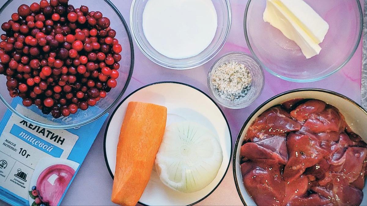 Ингредиенты для паштета из куриной печени