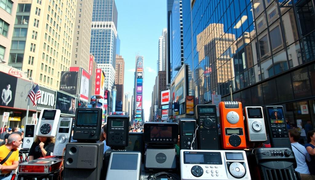    Современный плеер в городе