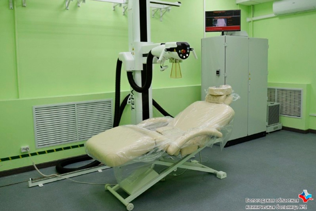    Рентгенотерапевтический аппарат "Терад 200" установлен в отделении радиотерапии онкоцентра больницы