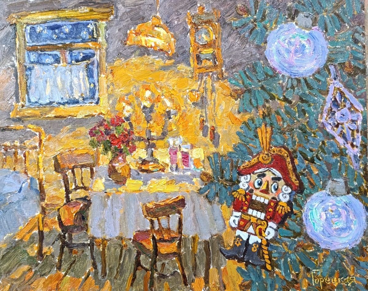 Полина Горецкая «Щелкунчик» 2025 картон, масло 40х50