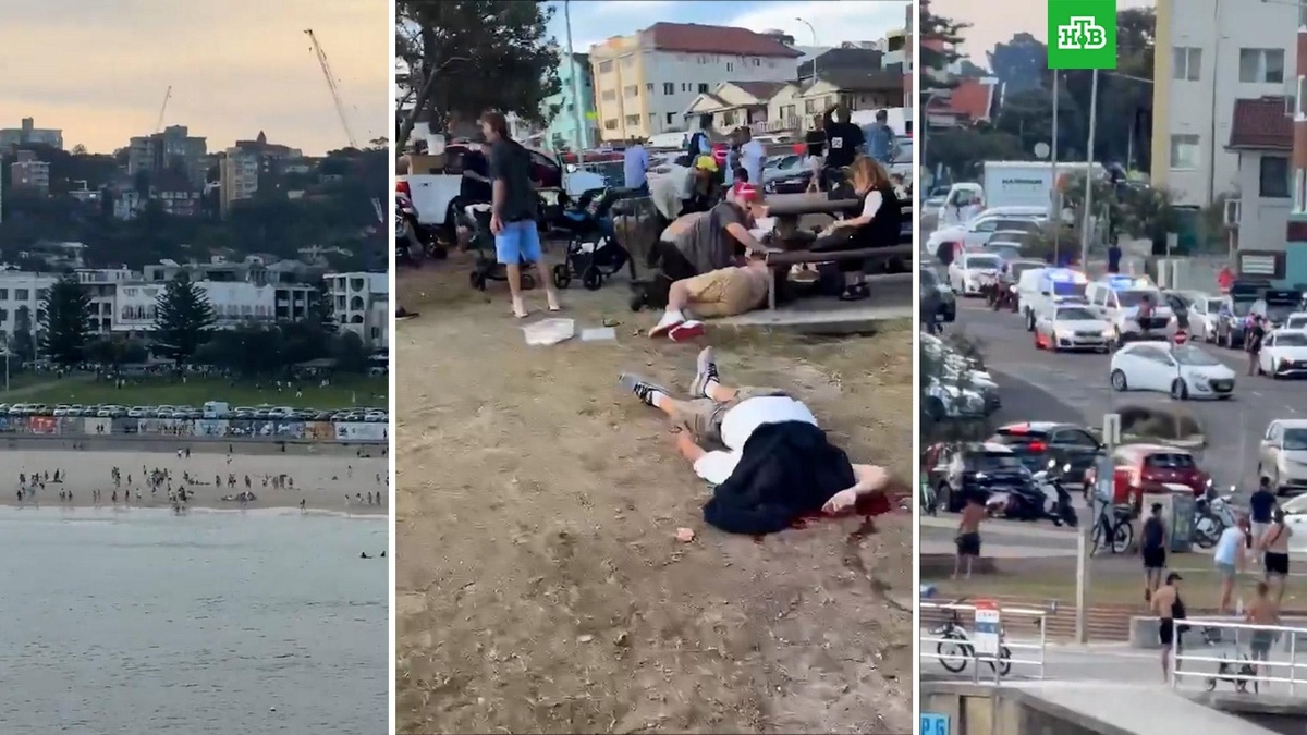    Есть убитые и раненые: кадры с места стрельбы на пляже в Сиднее