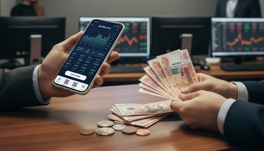 Обмен криптовалюты на наличные