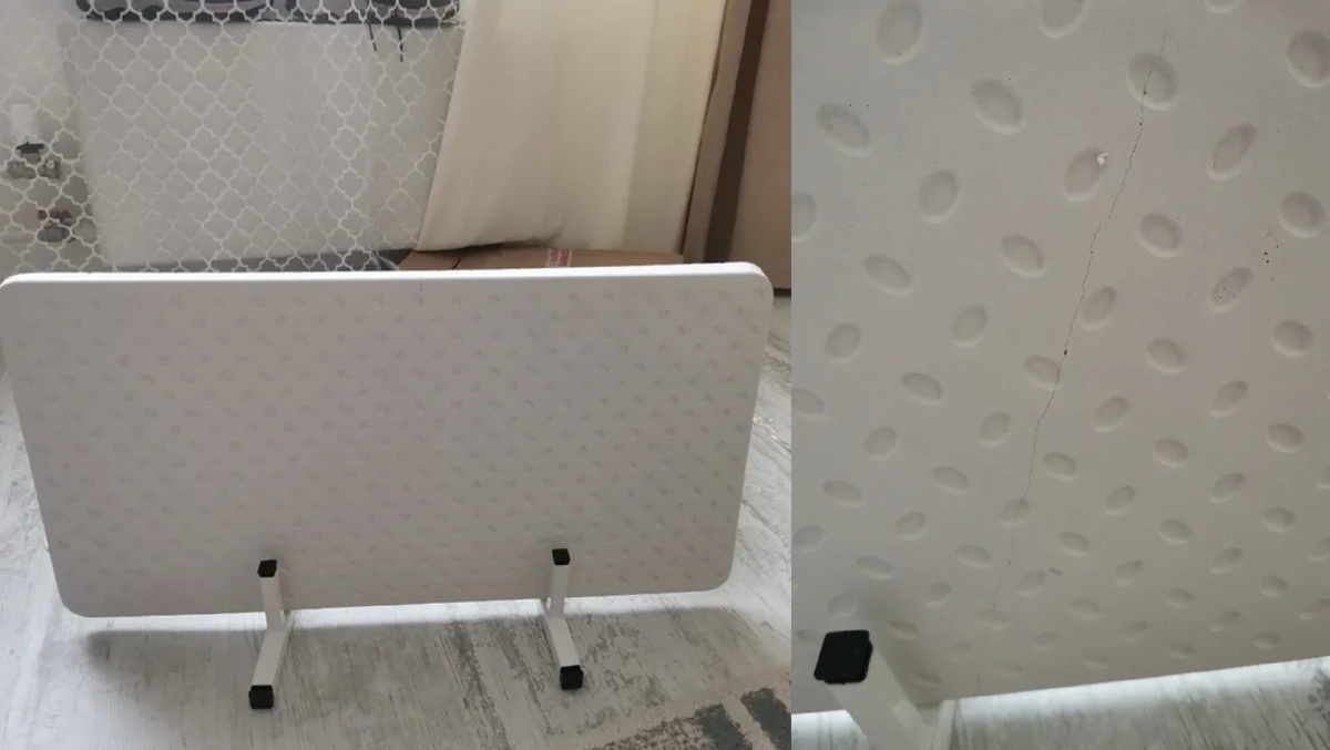 Трещина на кварцевом обогревателе.