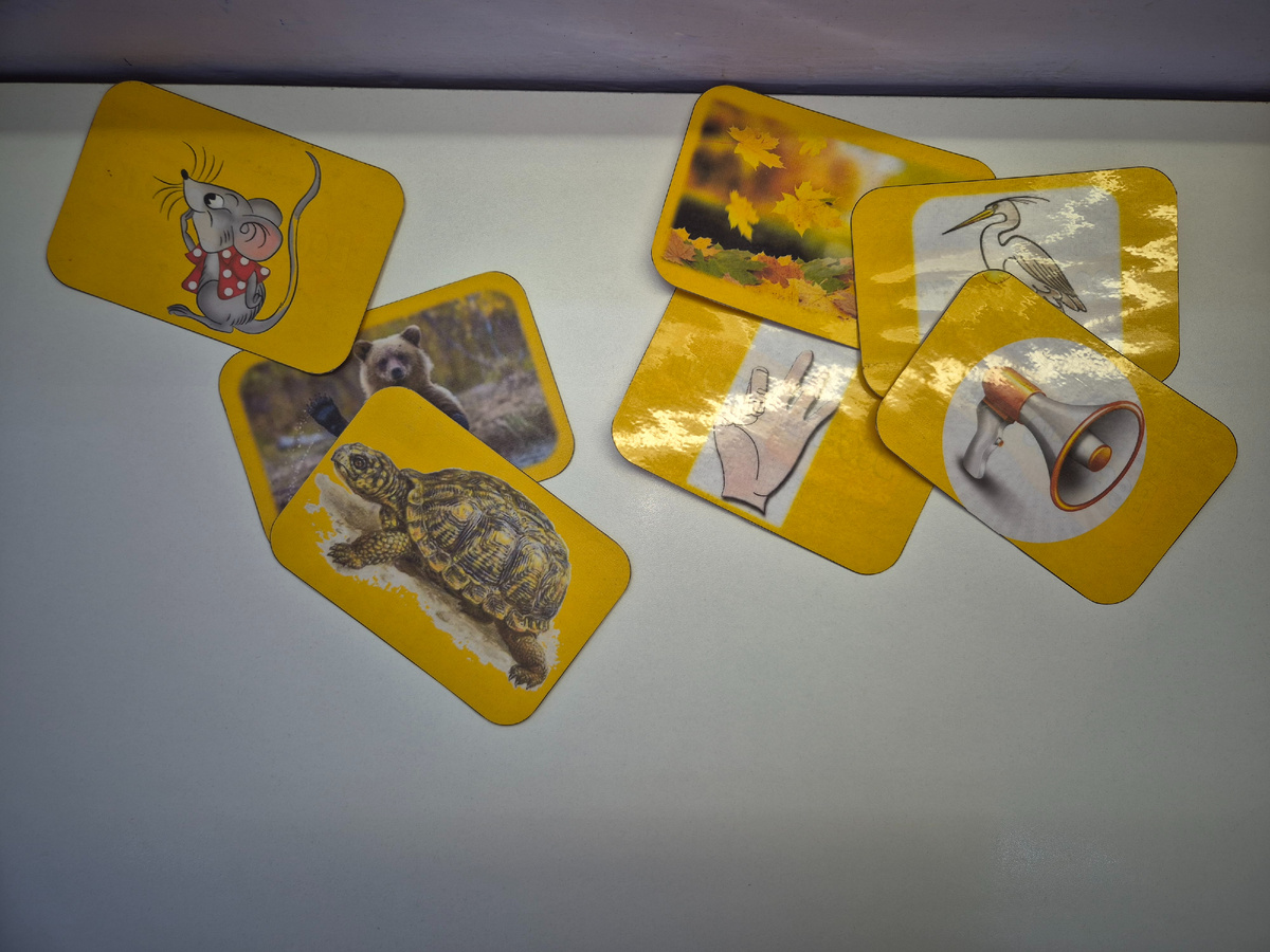 Слева картинки в матовой плёнке, справа в глянцевой - бликуют о ламп и вспышки