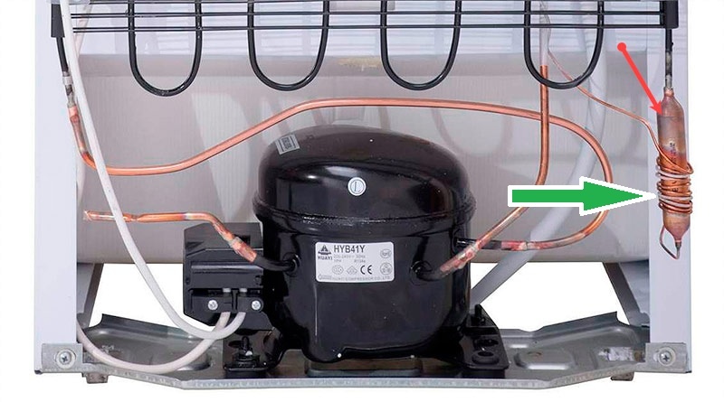 Фильтр - осушитель на бытовом холодильнике