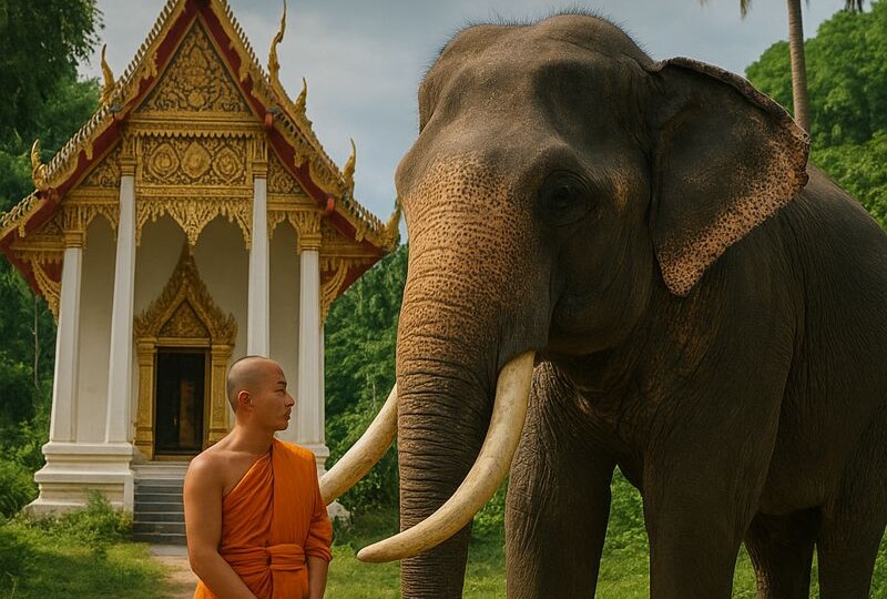 🐘 История одного тайского храма и его слонов