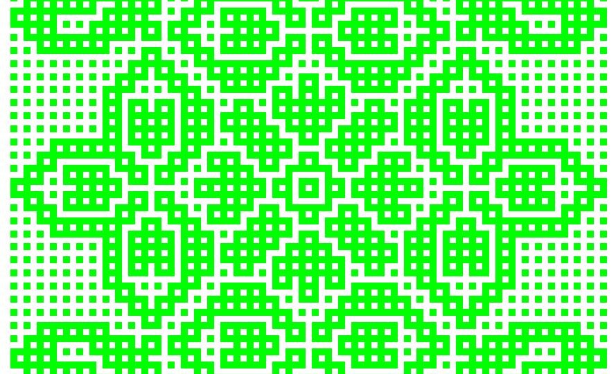 Схема на узор «Георгинка». Мозаичное вязание крючком из центра.