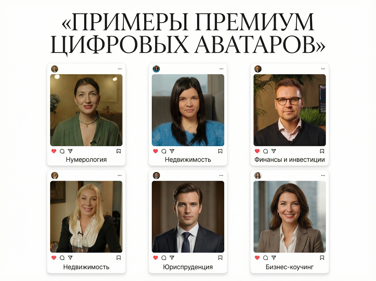 Премиальные гиперреалистичные аватары