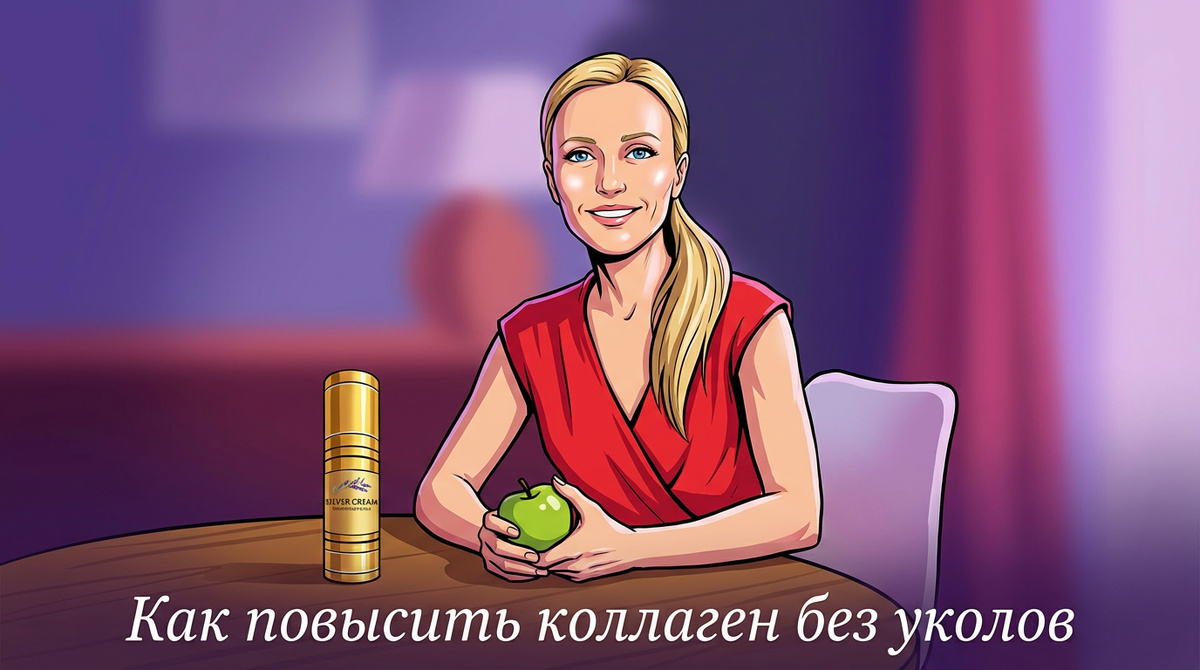 Женщина с ухоженной кожей лица в спокойной атмосфере, символ естественного омоложения и заботы о коже