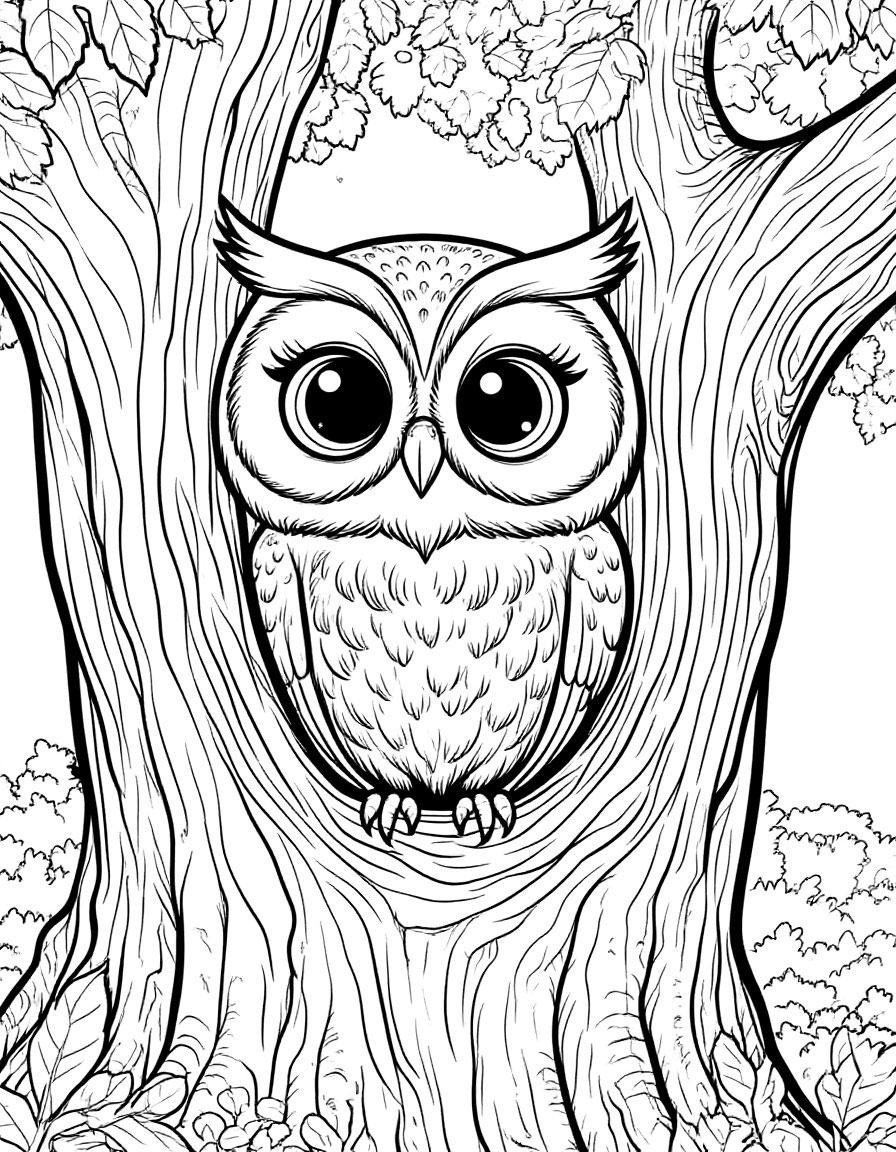 Совушка Утуша, раскраска к иллюстрациям "Светлые сказки совушки Утуши"