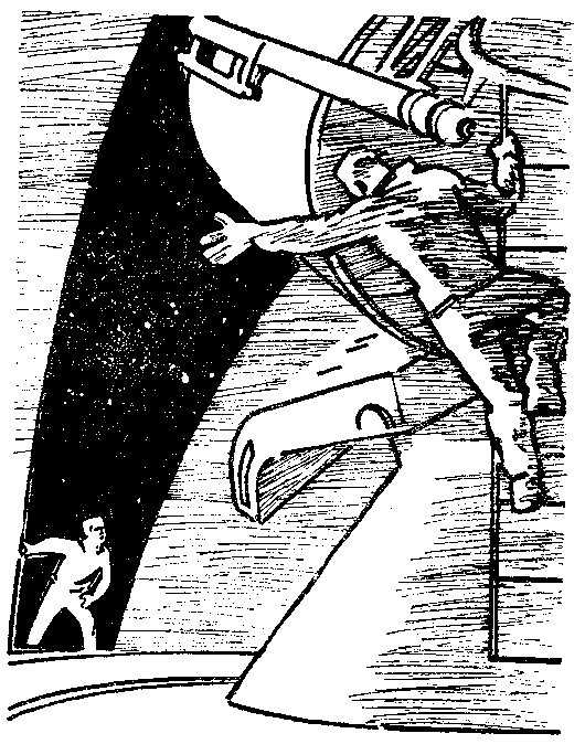 Рисунок Н. Гришина к роману К. Волкова "Марс пробуждается" (1961).