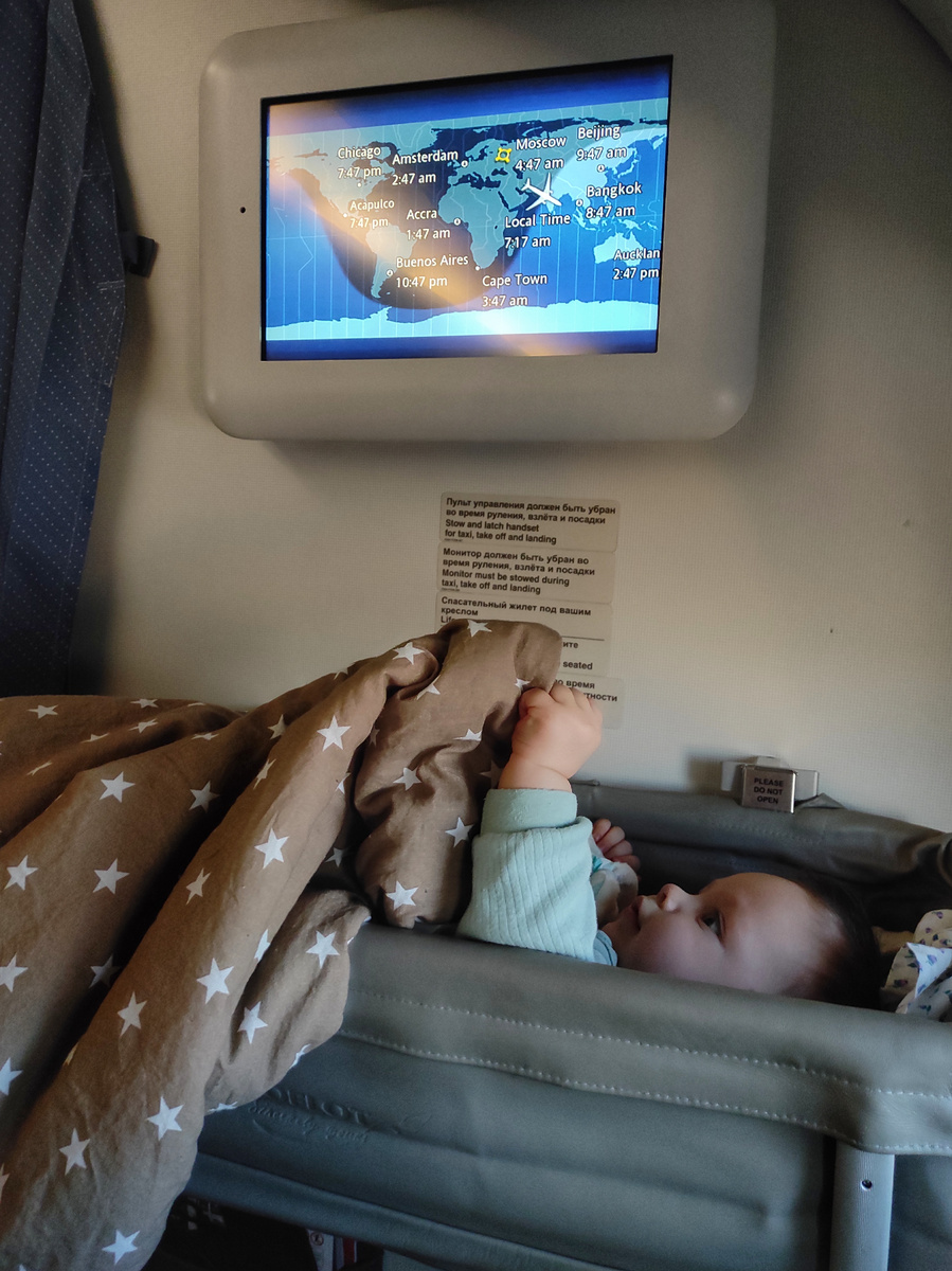 Просто позвонить на горячую линию и заказать место в расширенном ряду с люлькой