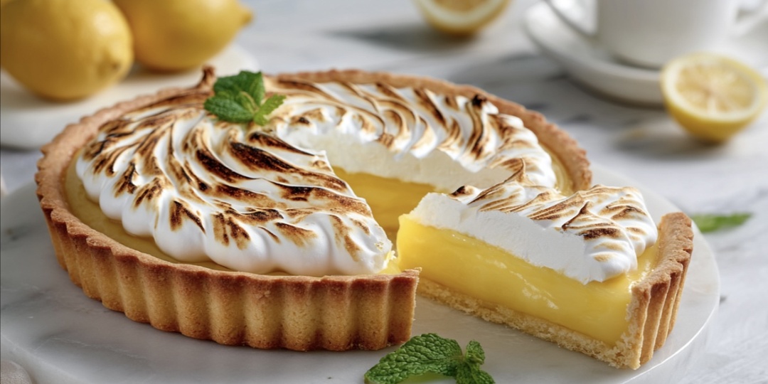 Лимонный тарт с меренгой — свежий десерт, который тает во рту