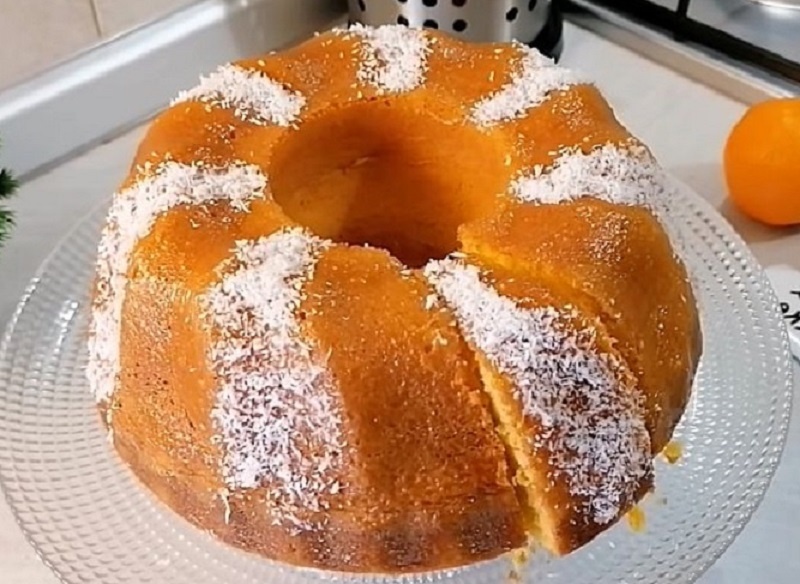 Нежнейший мандариновый кекс – отличный десерт для новогодних праздников 