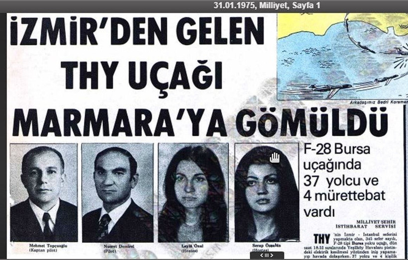 Обложка газеты Milliyet от 31.01.1975 г. Изображение из Интернета. 