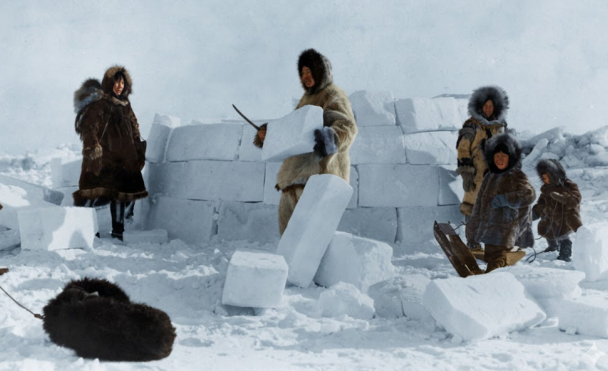 Строят иглу