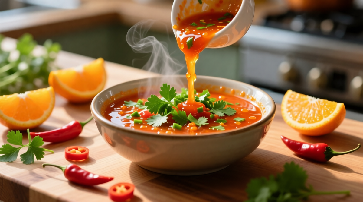 Апельсиново-чили маринад с кориандром