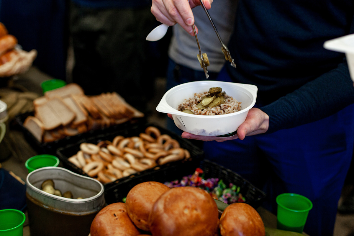 Военный кейтеринг на тематическое мероприятие в помещении от Компании "Товарищ Полковник".