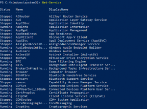 Systemctl vs Get-Services