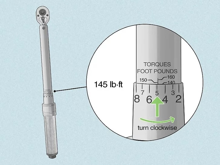 Рис 1. Пример сброса момента на динамометрическом ключе в положение 0 Нм.
