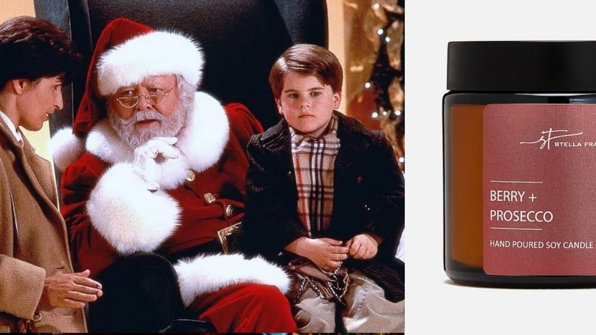 Кадр из фильма Чудо на 34-й улице. Свеча Berry+Prosecco. 
