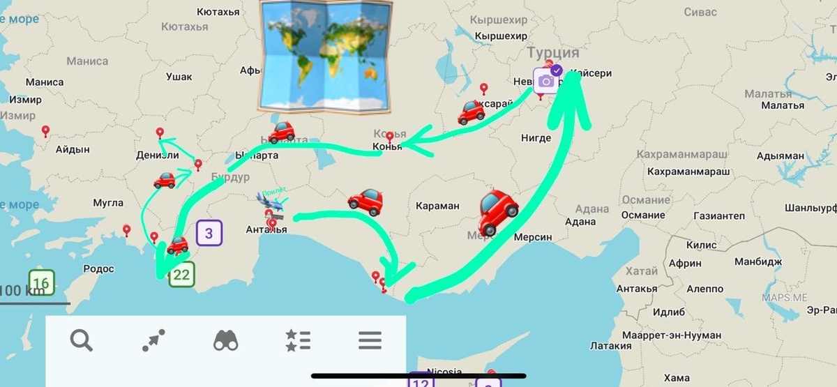 Наш маршрут схематично