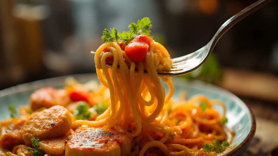 Вегетарианская лапша удон