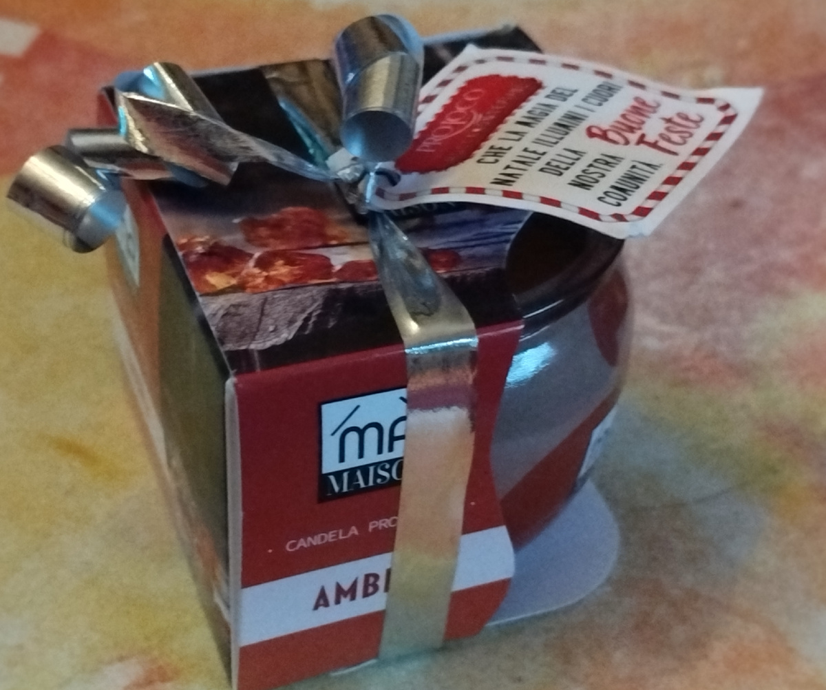 Фото автора. Надпись гласит: "Пусть магия Рождества согреет сердца жителей нашей коммуны".