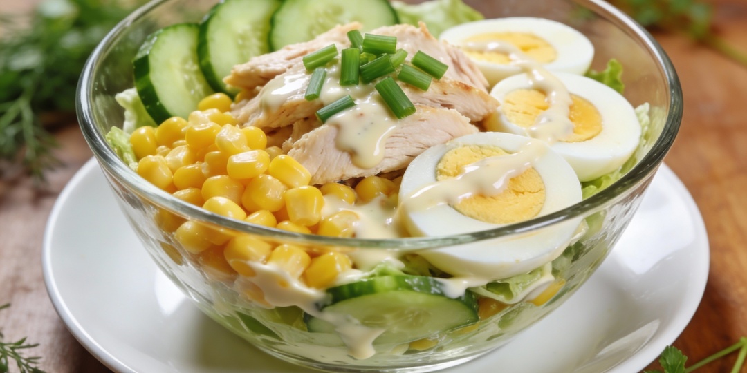 Салат с курицей и кукурузой: быстрый, сытный, универсальный 🥗
