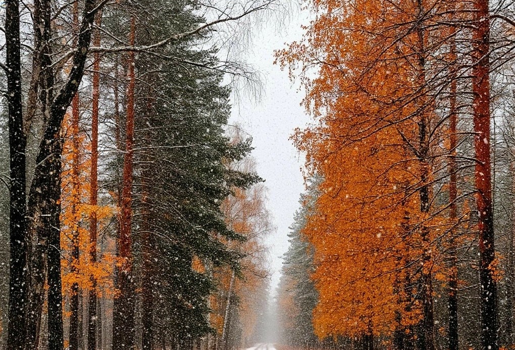 Снег в Карелии (нейросеть)